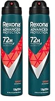 Rexona Men Advanced Protection Sport Antiperspirant Deodorant Spray, 220 ml (Packaging May Vary) (Pack of 2)