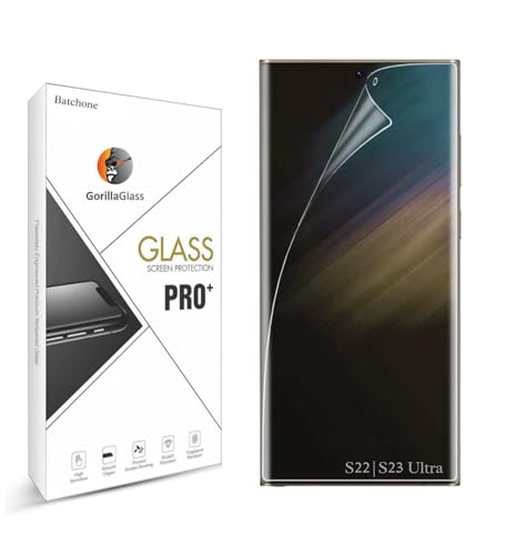 Image of BATCHONE Premium Acrylic Screen Protector /Guard Compatible for Samsung Galaxy S22 Ultra 5G / S23 Ultra 5G (Transparent) with Soft Flexible Clear Membrane, Pack of 1