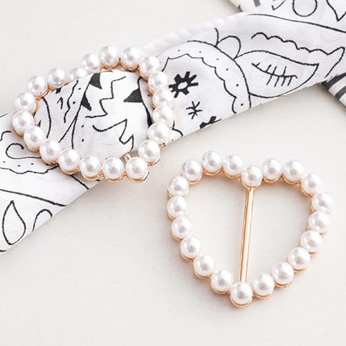 Image of 2 Pcs Scarf Ring Clips for Women Metal Shirt Tightener Cinch Buckle for Silk Scarf Shawl Blouse Sweater T Shirt Clothing Accessories
