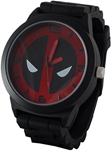 Marvel Deadpool Mens Black Watch with Stainless Steel Face DEP1921