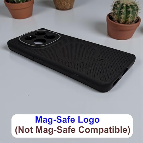 Image of SBMS Back Cover for Redmi Note 15 5G / Poco M8 5G Soft Matte Silicone Cover with Slim Fit | Mag-Safe Logo (Not Mag-Safe Compatible) | Shockproof | Camera Protection Bumper Case for Poco M8 5G (Black)