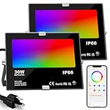 ILC LED Flood Light 30W Outdoor RGB Color...