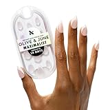 Olive & June Maximalist Instant Mani Press-On Nails (Glue) | 42 Fake Nails, 21 Sizes | Non-Toxic, Long-Lasting Big, Bold Gorgeous Realistic Look | Salon-Quality | Medium, Stiletto | Sharp French