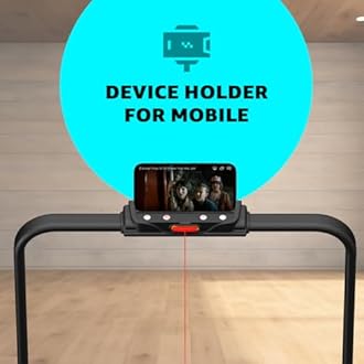 PowerMax Fitness JOGPAD 4HP Motorized Foldable Treadmill for Home Use with Handle, Remote Control, Max User 120kg, Top Speed 12kmph, Running Deck 1080mmx400mm, Bluetooth, Speaker, Mobile Holder