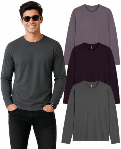 Image of Sleepynuts Regular fit Cotton Full Sleeve Plain T-Shirt for Men (Pack of 1,2,3 Size Small to 3XL)