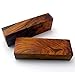 Aibote 1 Pair Natural Dalbergia Wooden Knife Handle Scales Yellow Sandalwood Slabs for Knife Making Blanks Blades Custom DIY Material Tools(4.72