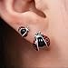COPPERTIST.WU Ladybug Studs Earrings 925 Sterling Silver Hypoallergenic Cute Animal Jewelry for Women Men (Small)