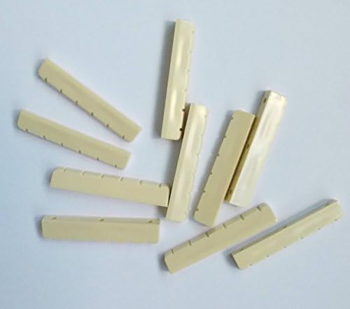 Generic 10 pcs Classical Guitar Nuts Plastic 52.5 x 6 x 9.3-8.8 Ivory