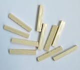 Generic 10 pcs Classical Guitar Nuts Plastic 52.5 x 6 x 9.3-8.8 Ivory