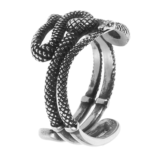 WHZHDMA Adjustable Vintage Punk Finger Retro Jewelry Men & Women Unique Knuckle Ring with Snake Fashion Statement Piece for Any 