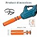 Leaf Blower Attachment - Leaf Blower Air Booster, Turbo Nozzle Extension Boosts Speed & Power, Universal Fits All 2-4 In Circular Nozzle Blowers For Yard, Lawn, And Driveway Cleanup(Orange 1PC)
