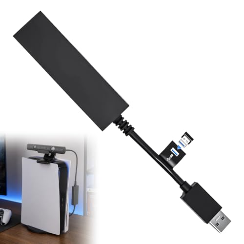 ZXNJA Adaptateur De Caméra pour Ps5 VR, Câble De Conversion Ps4 Caméra V1 V2, Adaptateur pour PS VR, Compatible avec Consoles PlayStation 5, Accessoires De Jeux VR