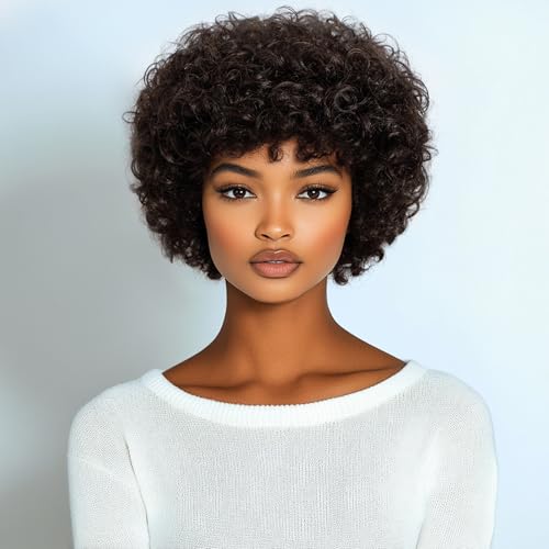 Perruque cheveux humains coupe pixie qualité Remy hair premium 20 cm