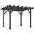 Outsunny 12' x 10' Patio Pergola, Weather-Resistant Cedar Wood, Backyard Cover for Porch Party, Grape Garden, Vineyard, Ivy Vine, or Climbing Plants, Black