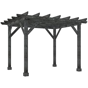 black and cedar pergola