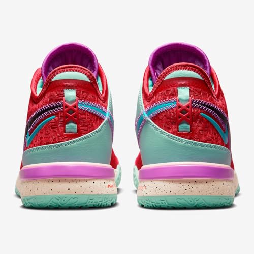 NIKE Lebron NXXT Gen Basketball Shoes (DR8784-600, Track Red/Teal Nebula/Emerald Rise/Black) Size 93