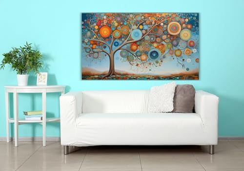 Tableau sur toile Arbre de Vie affiche moderne prête à accrocher