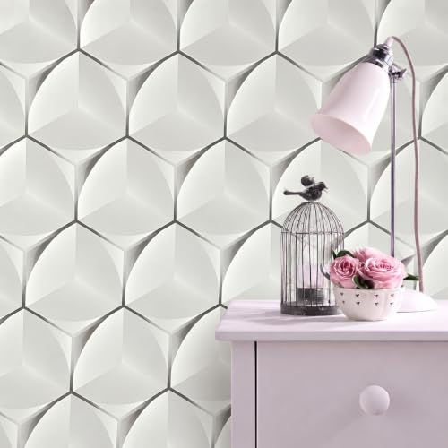 Image of Wings Star Wall Stickers DIY Wallpaper (45 x 500 CM, White) | Self Adhesive PVC Roll | Home Decoration for Living Room Hall Bedroom | Easy Peel and Stick Decor Paper
