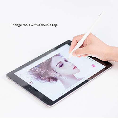 Pacote com 3 capas brancas para iPencil de silicone ergonômico, compatível com Apple Pencil 2ª geraç