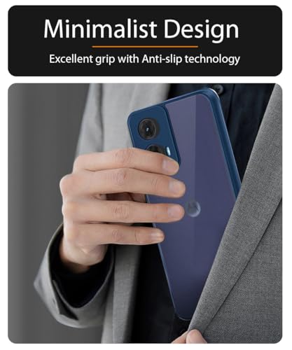 Image of WOW IMAGINE Shockproof Hybrid Back Cover for Motorola Moto G85 5G | Hard Slim fit Back Case | PC & TPU | Clear Transparent Case - Blue
