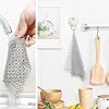 PIBC 8"x6" Cast Iron Scrubber Stainless Steel Chainmail Cleaner for Pre-Seasoned Pans, Griddles, BBQ Grill and Pot Cookware Cleaning #5