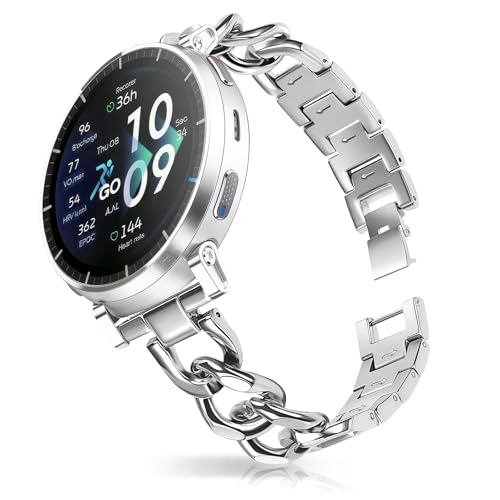 [HinZann] �o���h ���f�B�[ Amazfit Active 3 Premium/Active 2 Square/Active2/Bip 3/Bip 3 Pro �Ή� 20mm �X�e�����X�o���h �`�F�[�� ���킢�� Amazfit T-Rex 3 P