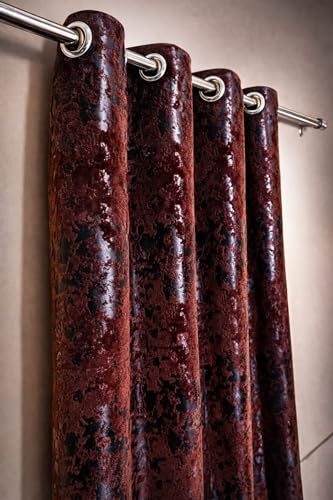 Image of Coffee Velvet Blackout Curtain for Door & Window, 8 Feet Long, 70% Room Darkening, Thermal Insulated Heavy Drape, Soft Velvet Fabric, Set of 1 (243 * 121cm, Coffee)