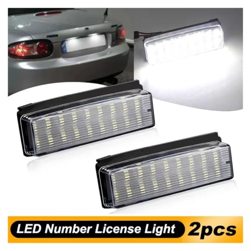 Luz de matrícula LED para Mazda MX5 Miata MK3 NC 2006-2015 bombilla blanca 6000K 3