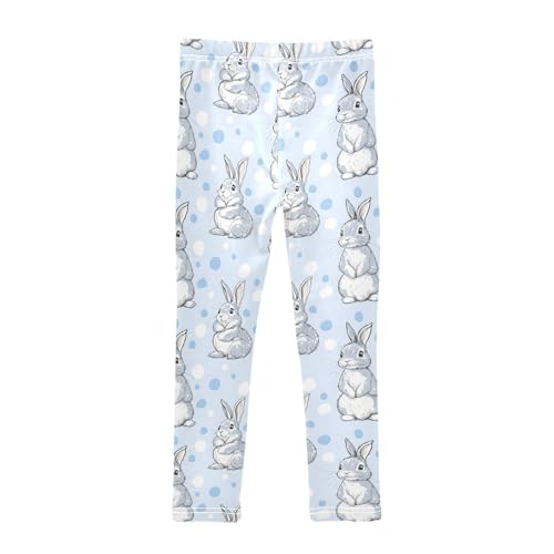 Cartoon Rabbit Animal Print Girls Leggings Ultra Soft Compression Yoga Gym Pants for Kids 4-10T2