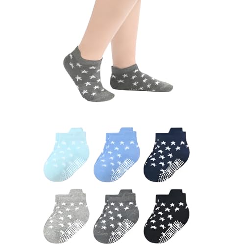 Image of MOMISY Baby Girl Boys children Non Slip Socks Toddlers Infant Warm Cotton Stretch Anti skid Socks-6 Pairs