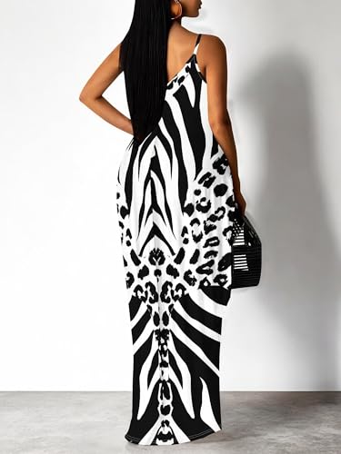 Image of SUZONANA Women Plus Size Summer Maxi Dress Spaghetti Strap Loose Sundress