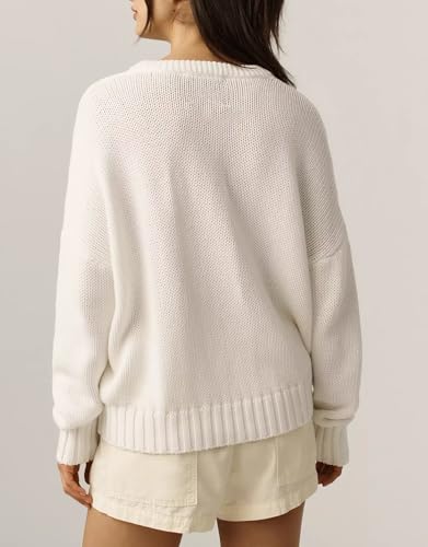 Women's Heart Pullover Sweater Oversized Long Sleeve Crew Neck Knit Jumper Casual Loose Fit Knitted Top2