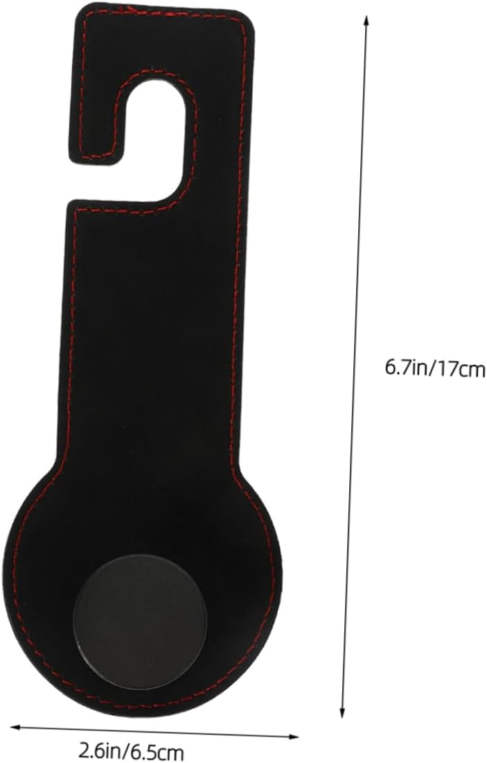 PRETYZOOM 1pair Car Seat Headrest Hook Storage Hanger for Handbags Coats and Small Items Easy Installation for Backseat Organization Black image 2