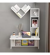 Pmnianhua opvouwbare wandgemonteerde drop blad tafel, opvouwbaar bureau met beweegbare kasten, drijvende la...