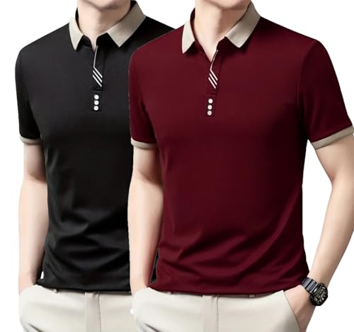 Image of Lymio Polo T Shirt for Men || T Shirt for Man || Collar T Shirt Style Men (Packs Also Available) (Polo-55-58)