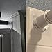 BE-TOOL 4PCS Shower Rod Holders, Tension No Drilling Curtain Holders, Adhesive Shower Retainer Shower Curtain Rod Holder (S)