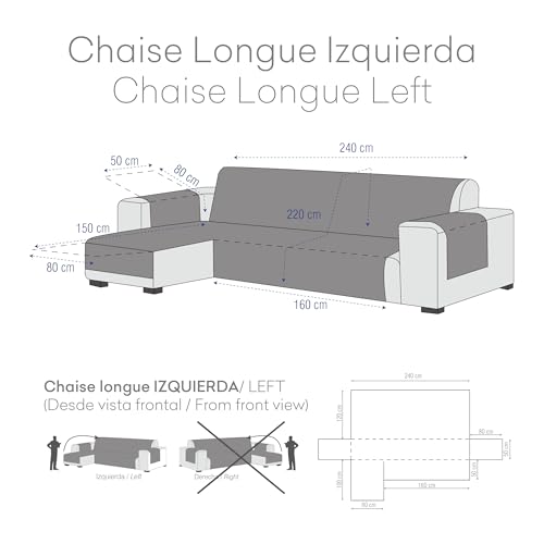 Eysa Funda de Chaise Longue, Tela, Turquesa - imagen 3