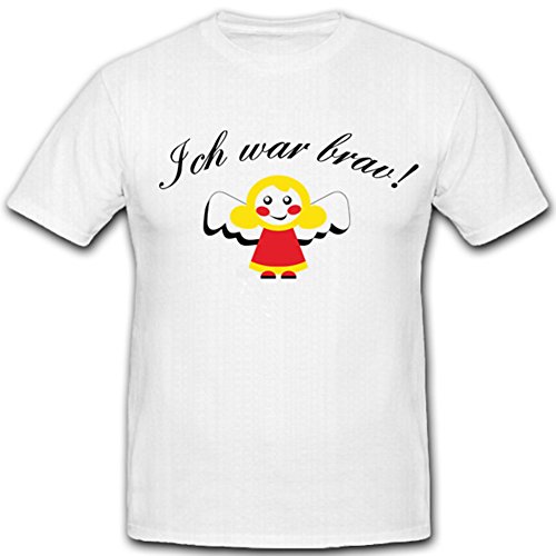 T-shirt humour blanc J'étais Brav Engelchen taille 4XL pour homme
