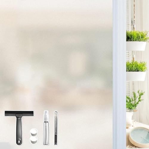 Qualsen raamfolie voor privacy, natuurlijk mat glas