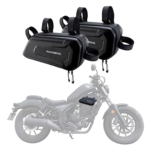 ROCKBROS Triangle Side Bag - EVA Hard Shell Motorcycle Storage Bags, Water-resistant Tail Bag 2Pcs