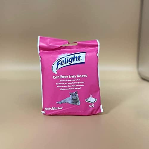 Disposable Cat Litter Tray Liners Value Pack For Every Day Hygiene Makes Cleaning Very Easy (2 Pack/12 Bags)