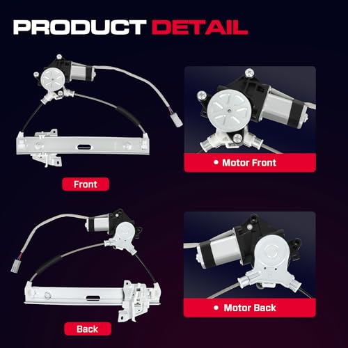 Image of Rear Passenger Side Power Window Regulator with Motor (2 Pins) Fit for 2008-2011 Ford Escape, Mercury Mariner, Mazda Tribute, 751-713