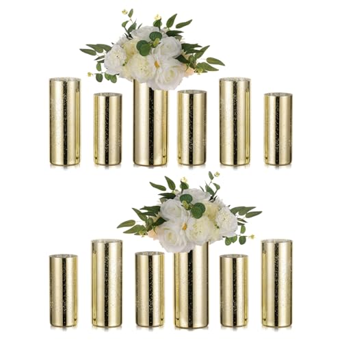 Vases cylindriques en verre pour centres de table de mariage et cadeaux d'invités