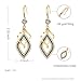 Dangle Earrings for Women, 925 Sterling Silver Handmade Linear Swirl Wire Bohemian Boho 14K Gold Diamonds Hypoallergenic Earrings Fashion Jewelry Gifts for women (Gold)