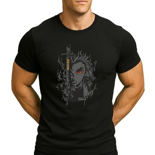 Demon Slayer Anime Ästhetik Japan Manga Japanisch Fans Vintage Herren T-Shirt Schwarz XXL