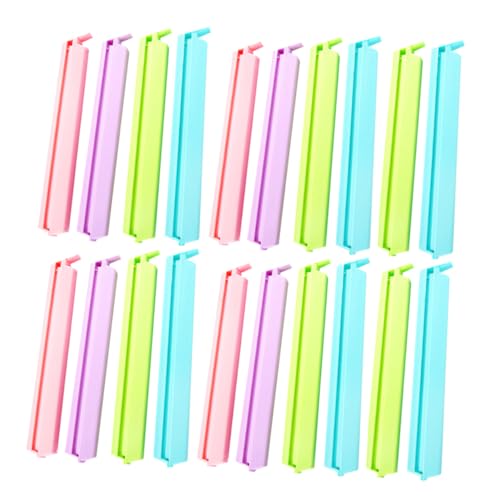 OUNONA 24Piezas Clip Abrazaderas de Plástico Bolsas de Merienda Mantener Frescos Snacks y Comida