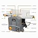 Hoteche 204mm Abricht- und Dickenhobel, 1500W Holzbearbeitungsmaschine mit 9000U/min, Braun Karton Verpackung