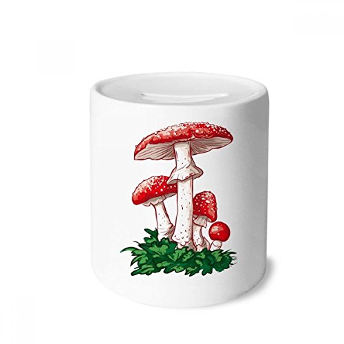 Tirelire enfant champignon vénéneux en céramique idée cadeau originale