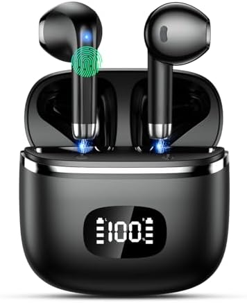 POMUIC Słuchawki Bluetooth, 2023, bezprzewodowe Bluetooth 5.3 z mikrofonem HD