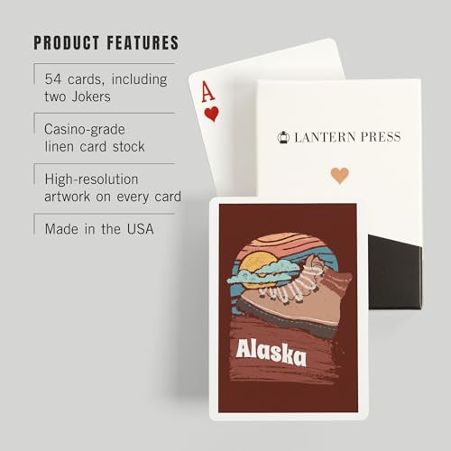 Lantern Press Alaska, baraja póker 52 cartas miniatura 3